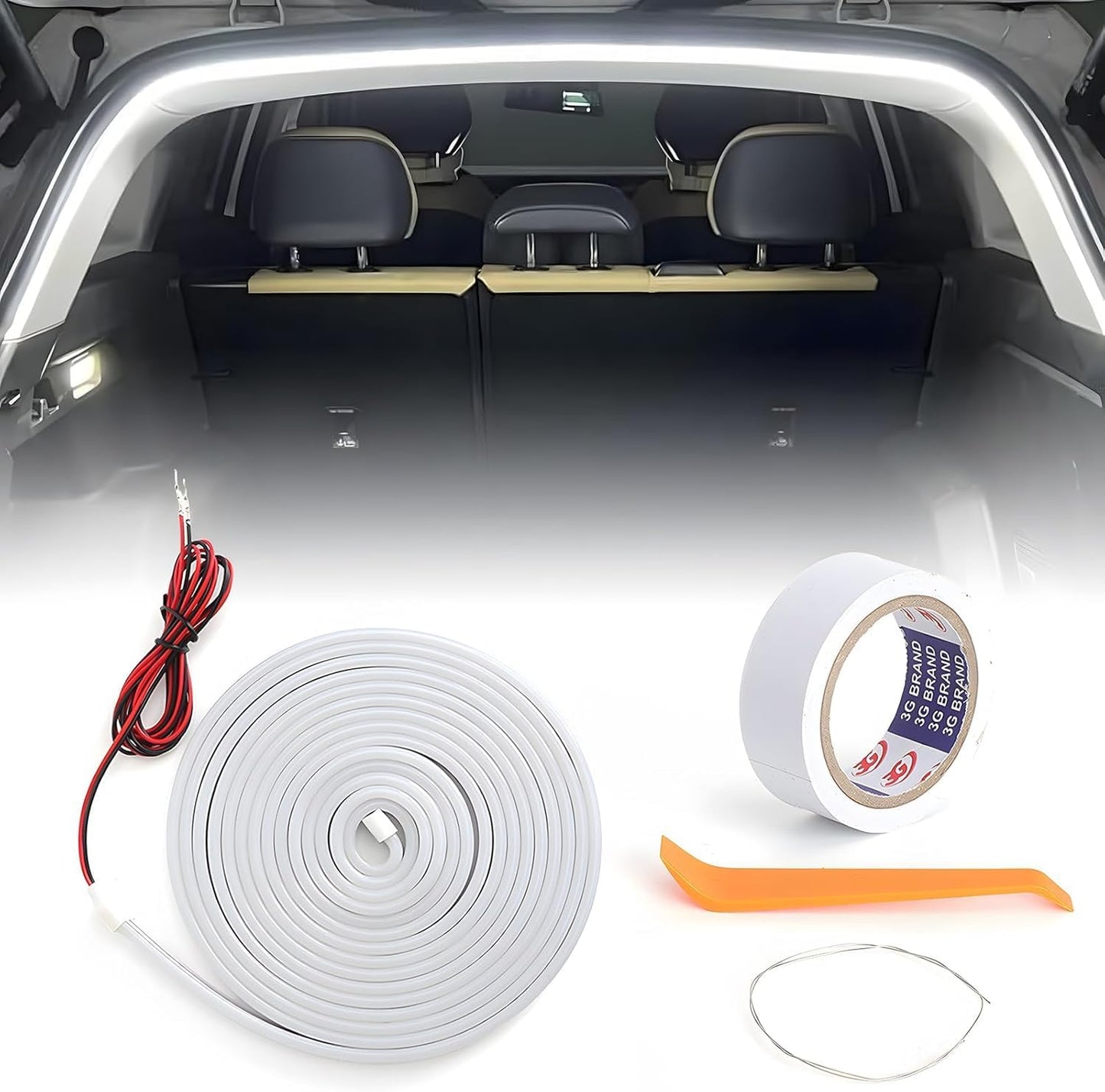 Trunklyy LED 4m - Kompletny zestaw do zamontowania w bagażniku