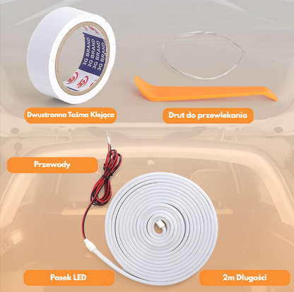 Trunklyy LED 4m - Kompletny zestaw do zamontowania w bagażniku